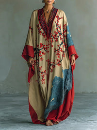 Hazel | Blossom Print Batwing Maxi Dress
